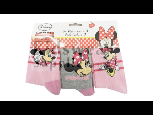 Vídeo relacionado con Disney Calcetines Paquete de 3 para Niñas Minnie Mouse Multicolor 20/23