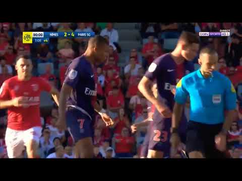 MBAPPE CARTON ROUGE VS NÎMES