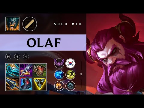 Olaf Mid vs Syndra - KR Master Patch 25.22