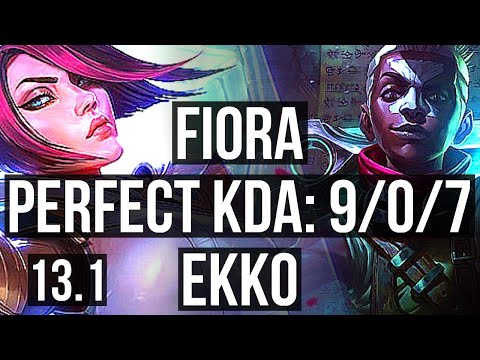 FIORA vs EKKO (MID) | 9/0/7, 1.6M mastery, Legendary, 300+ games | EUW Diamond | 13.1