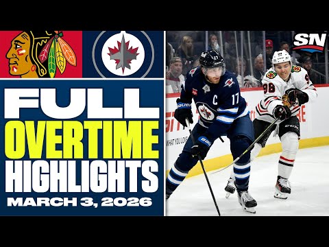 Chicago Blackhawks at Winnipeg Jets | FULL Overtime Highlights - March 3, 2026