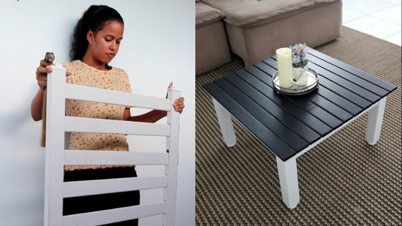 peguei grades de berço no lixo e fiz mesinha de centro! decoração DIY ideias para decorar