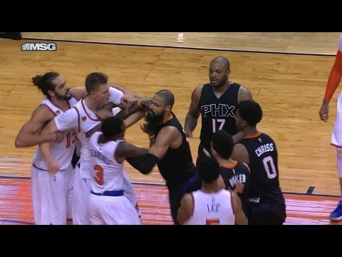 Kristaps Porzingis & Marquese Chriss Fight | Knicks vs Suns | Dec 13, 2016 | 2016-17 NBA Season