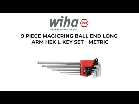 Wiha 66990 MagicRing® Ball End Hex L-Key 9 Pc. Set