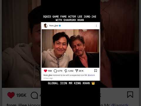 Global Icon Mr King Khan ll #shahrukh #srk #leejungjae #bollywood #kingkhan #squidgame #actor