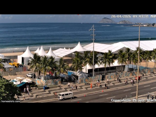 Live webcam view of Copacabana Beach Live Cam