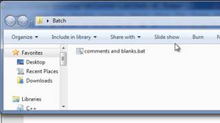 Batch Scripting - 13 - Blank Lines and Comments/Remarks