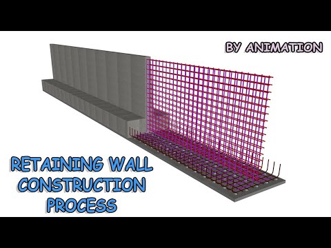 Retaining Wall Construction process by Animation