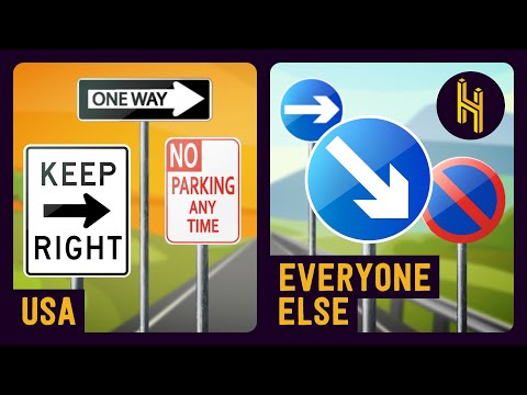 Why American Road Signs Look Different From Almost Every Other Country In The World