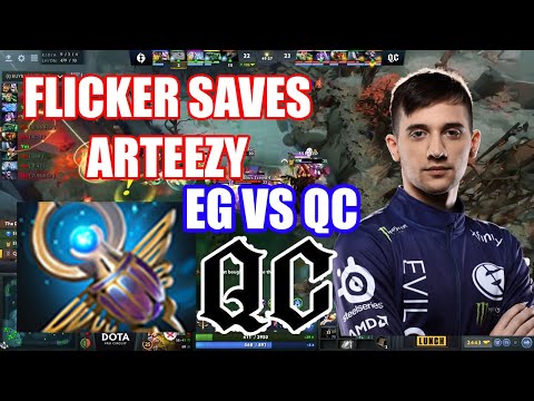 FLICKER SAVES ARTEEZY ! EG VS QC - NA DPC DOTA 2