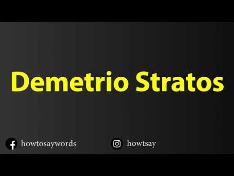 How To Pronounce Demetrio Stratos