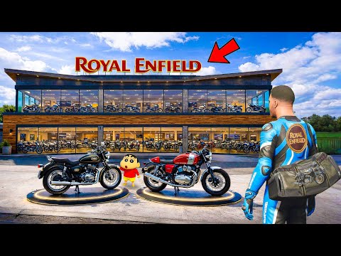 Franklin & Shin Chan Opened a New Royal Enfield Bullet Show room | Gta 5 Telugu | Dhanu Dino