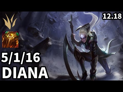 Diana Jungle vs Lillia - Ranked Master - Patch KR 12.18