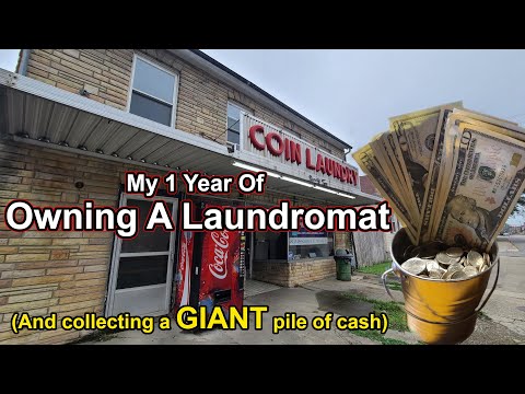 Owning a LAUNDROMAT For a year! (And how much it made this month)