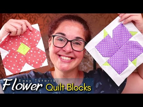 3 Easy Flower Quilt Blocks For Beginners