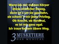 3 Musketiere: Männer Karaoke & lyrics 