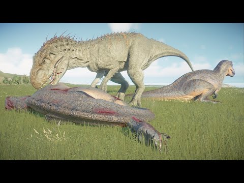 An Indominus Rex Vs 2 Every Giant Carnivore Dinosaurs Fights - Jurassic World Evolution 2