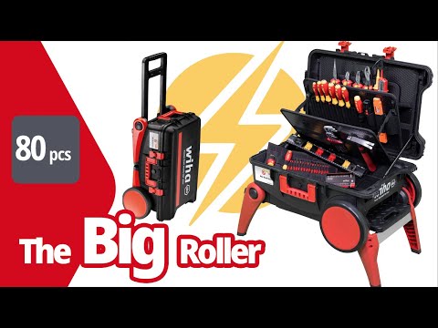 Wiha tool case set XXL 4 electric 80 pcs. | Electrician's tool case with rollers | (45734)