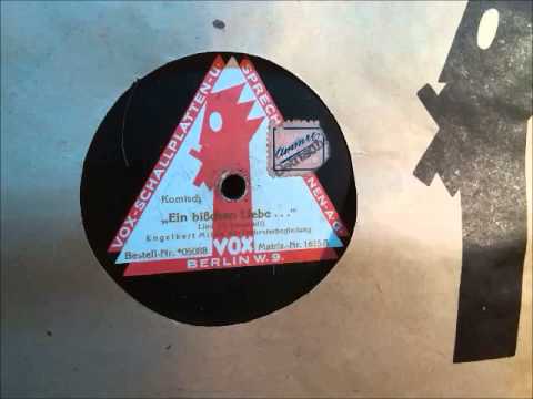 Engelbert Milde: Ein bißchen Liebe (Alles kommt einmal wieder) Berlin 1920