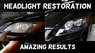 HOW TO CLEAN FOGGY FADED HEADLIGHT on Mazda 2 3 5 6 cx-7 cx-9 cx-5 cx-3