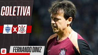 BARRA X CORINTHIANS AO VIVO: FERNANDO DINIZ FALA EM ENTREVISTA COLETIVA APÓS O JOGO
