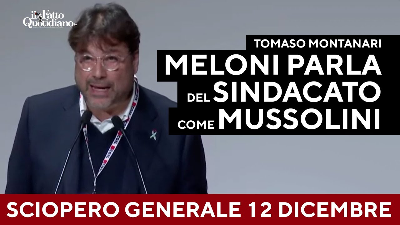 Montanari vs Meloni: "Parla del sindacato con le parole di Mussolini. Nostro è tempo di resistenza"