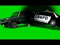 GREEN SCREEN FOOTAGE POLICE CAR CRASH