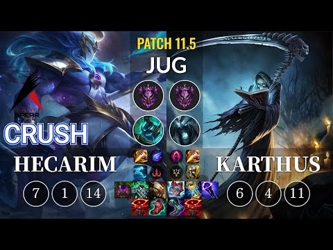 ASP Crush Hecarim vs Karthus Jungle - KR Patch 11.5