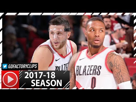 Damian Lillard & Jusuf Nurkic Full PS Highlights vs Suns (2017.10.03) - 34 Pts Total in 3 Qtrs!
