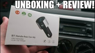 Video thumbnail for AGPtek FM Bluetooth Wireless Hands free Transmitter Unboxing and Review by The Bens Family