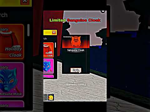 New Limited Sanguine Cloak? 💀🔥 #bloxfruits #fyp #shorts #viralvideos