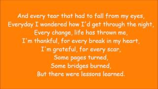 Carrie Underwood ~ Lessons Learned (Lyrics)