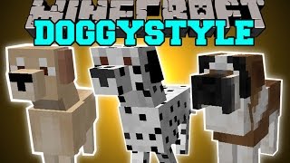 Minecraft: DOGGYSTYLE MOD (DOG BREEDS, DOG HOUSE, & MORE!) Mod Showcase