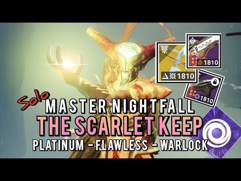 Solo Master Nightfall - Scarlet Keep - Flawless Platinum Warlock, season 22 #destiny2 #nightfall