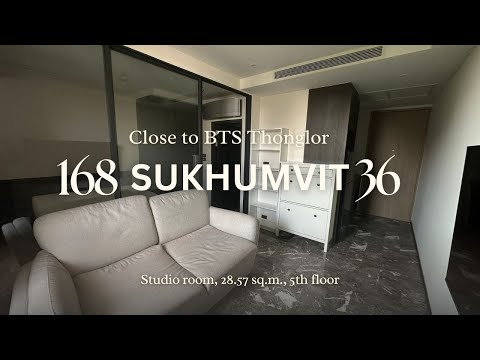 For rent Condo 168 Sukhumvit 36, 5th floor ,Size 28.57 sq m.