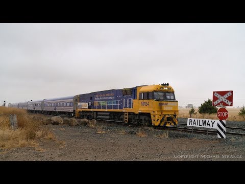 2AM8 "The Overland" Passenger Train With NR84 - PoathTV Australian Railways