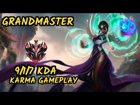 SKT T1 Faker (KARMA) vs RIVEN - 9/1/7 KDA MID GAMEPLAY - KR Ranked GRANDMASTER