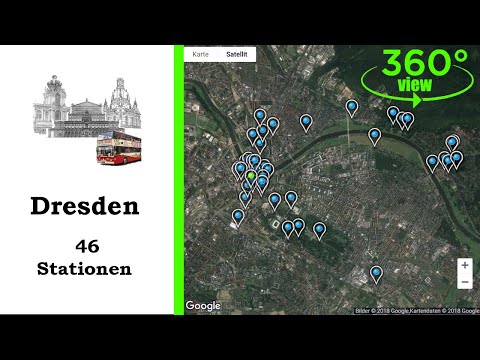 Dresden [Sachsen], 360° Video Virtual Tour, Stadtrundfahrt, Sehenswürdigkeiten