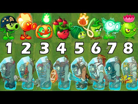 Every PREMIUM Plant Power Up VS Five Frozen Gargantuar - Who Will Win - PvZ 2 Challenge