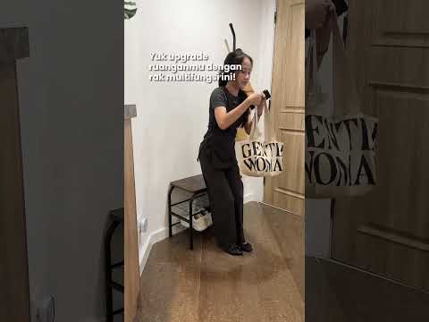 Gambar Stora Rak Sepatu Dengan Gantungan Pakaian Standing - Hitam