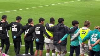 日本のJリーグ、大阪桜花のホームで試合観戦、大阪桜花対福岡ホークス、このスタジアムの雰囲気はとても素晴らしい！