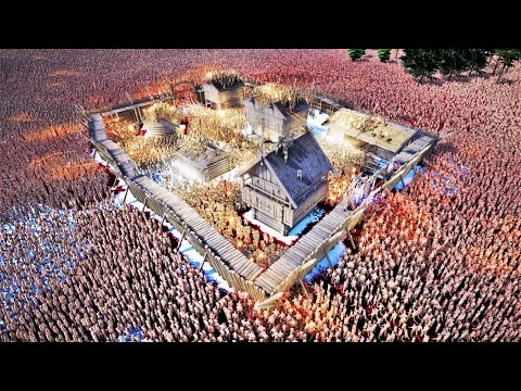 600,000 Zombies attack Archer God, Jedi Knight & Special Forces camped at Viking Settlement - UEBS 2