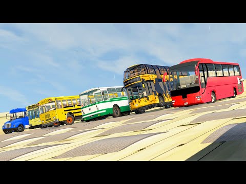 Bus High Speed Freaky Jumps - BeamNG.DRIVE