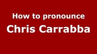 How to pronounce Chris Carrabba