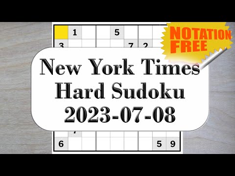 Try to solve this New York Times hard sudoku puzzle without using pencil marks!