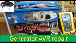 Generator over voltage fault - how to change an automatic voltage regulator