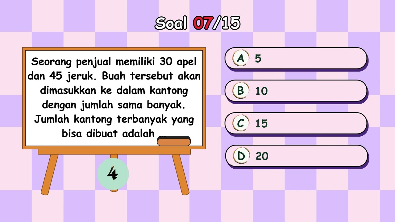 Soal Quiz Matematika kelas 5 SD