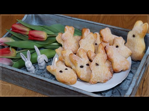 Meine leckeren Quarkhasen aus Quark-Öl-Teig. Ostern kann kommen! / German Easter Rabbit Pastry