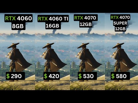 RTX 4060 vs RTX 4060 TI 16GB vs RTX 4070 vs RTX 4070 SUPER