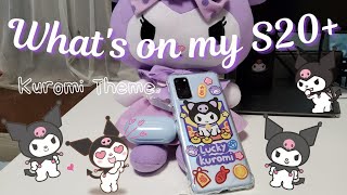 What's on my phone 💙 Samsung s20+ with Kuromi Theme ☎️